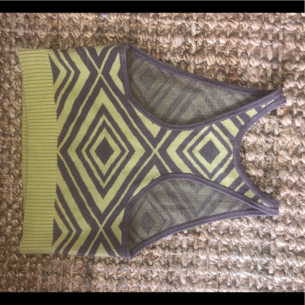 Tribal Pattern Soft Racerback Crop Top - Picture 2 of 4
